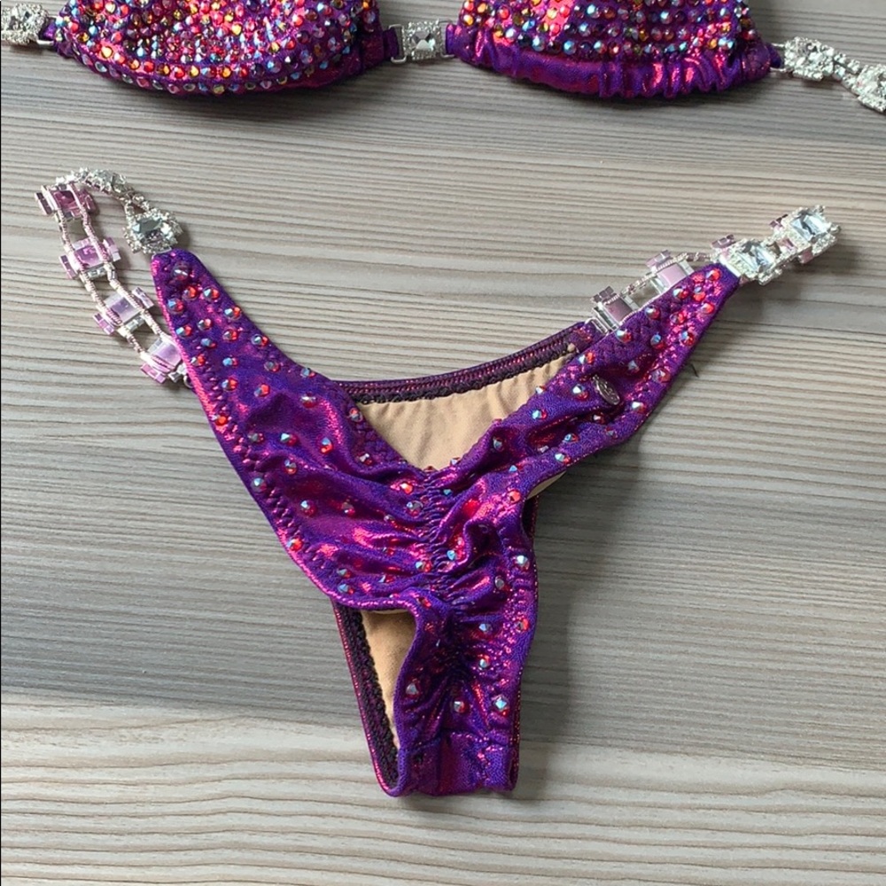 Purple Rhinestone Bikini Set - Picture 5 of 13
